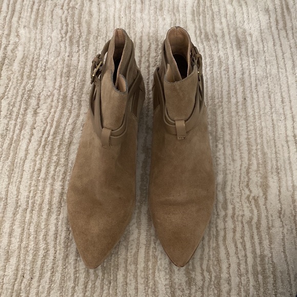 Belle Sigerson Morrison Camel Suede Strappy booties - Picture 5 of 15